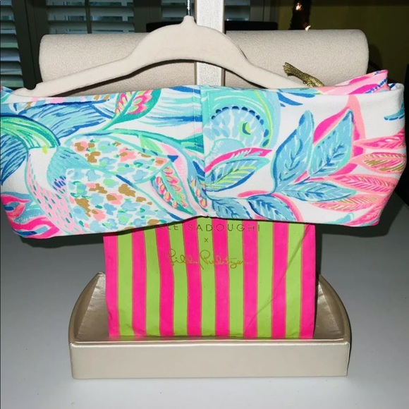 LELE SADOUGHI X LILLY PULITZER TOUCAN DO IT BETTER KNOTTED HEAD WRAP